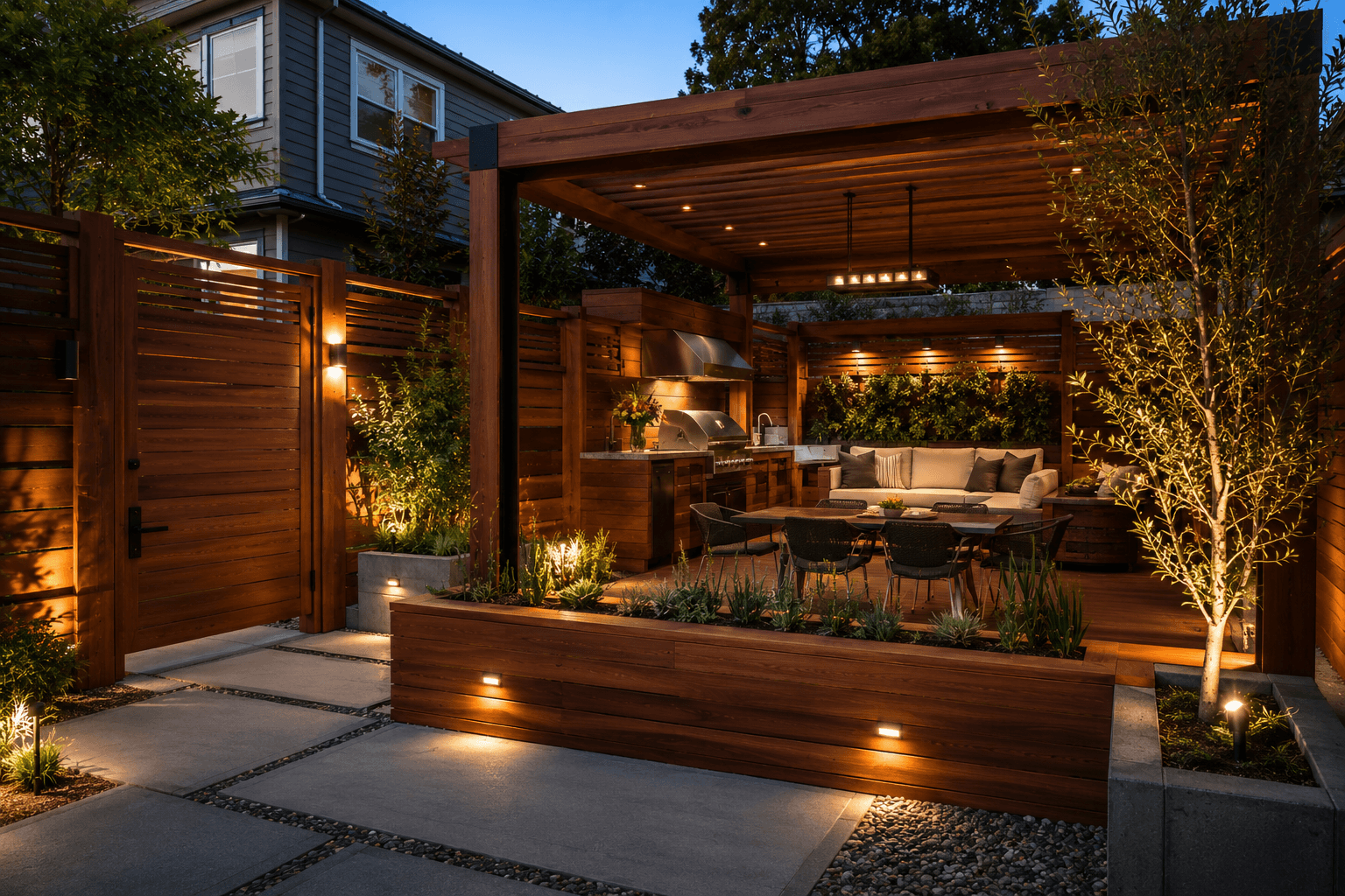 Outdoor Kitchen & Pergola